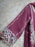 Ready To Wear Dark Rose Pink IMP Crunchy Silk Embroidery Kurti Palazo With Dupatta