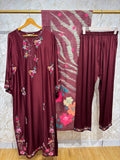 Ready To Wear Viral Long Pakistani Suit With Beautiful Embroidery Thread With Mirror Work