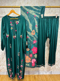 Ready To Wear Viral Long Pakistani Suit With Beautiful Embroidery Thread With Mirror Work