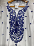 Ready To Wear White Rayon Satin Kurti Palazo With Dupatta