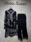 Ready To Wear Peach Black Maroon Rayon Satin Embroidery Farshi Salwar Kurti With Dupatta
