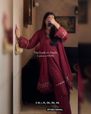 Ready To Wear Maroon Soft Georgette Embroidery Work Pakistani Suit With Dupatta