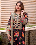 Exclusive Black & Green Chinon Silk Sequence Work Pakistani Suit With Dupatta