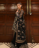 Exclusive Black Chinon Silk Sequence Work Sharara Suit With Dupatta