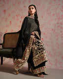 Ready To Wear Black Georgette Embroidery Work Pakistani Suit With Dupatta