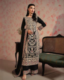Ready To Wear Black Georgette Embroidery Work Pakistani Suit With Dupatta