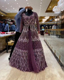 Ready To Wear Purple Soft Net Embroidery Work Lehenga Choli With Dupatta