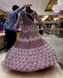 Ready To Wear Purple Soft Net Embroidery Work Lehenga Choli With Dupatta