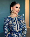 Ready To Wear Royal Blue Soft Georgette Embroidery Work Sharara Suit With Dupatta