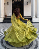 Ready To Wear Dhani Net Embroidery Work Lehenga Choli With Dupatta And Koti