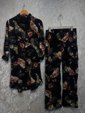Ready To Wear Cream And Black IMP Rayon Satin Turkish Kurti Palazo
