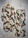 Ready To Wear Cream And Black IMP Rayon Satin Turkish Kurti Palazo