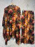 Ready To Wear Multicolor IMP Rayon Satin Turkish Kaftan Palazo