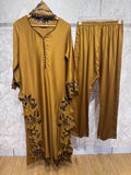 Ready To Wear Viral Long Kaftan Suit With Beautiful Embroidery Thread And Cut Work