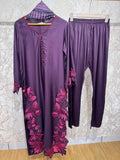 Ready To Wear Viral Long Kaftan Suit With Beautiful Embroidery Thread And Cut Work