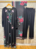 Ready To Wear Viral Long Kaftan Suit With Beautiful Embroidery Thread And Cut Work