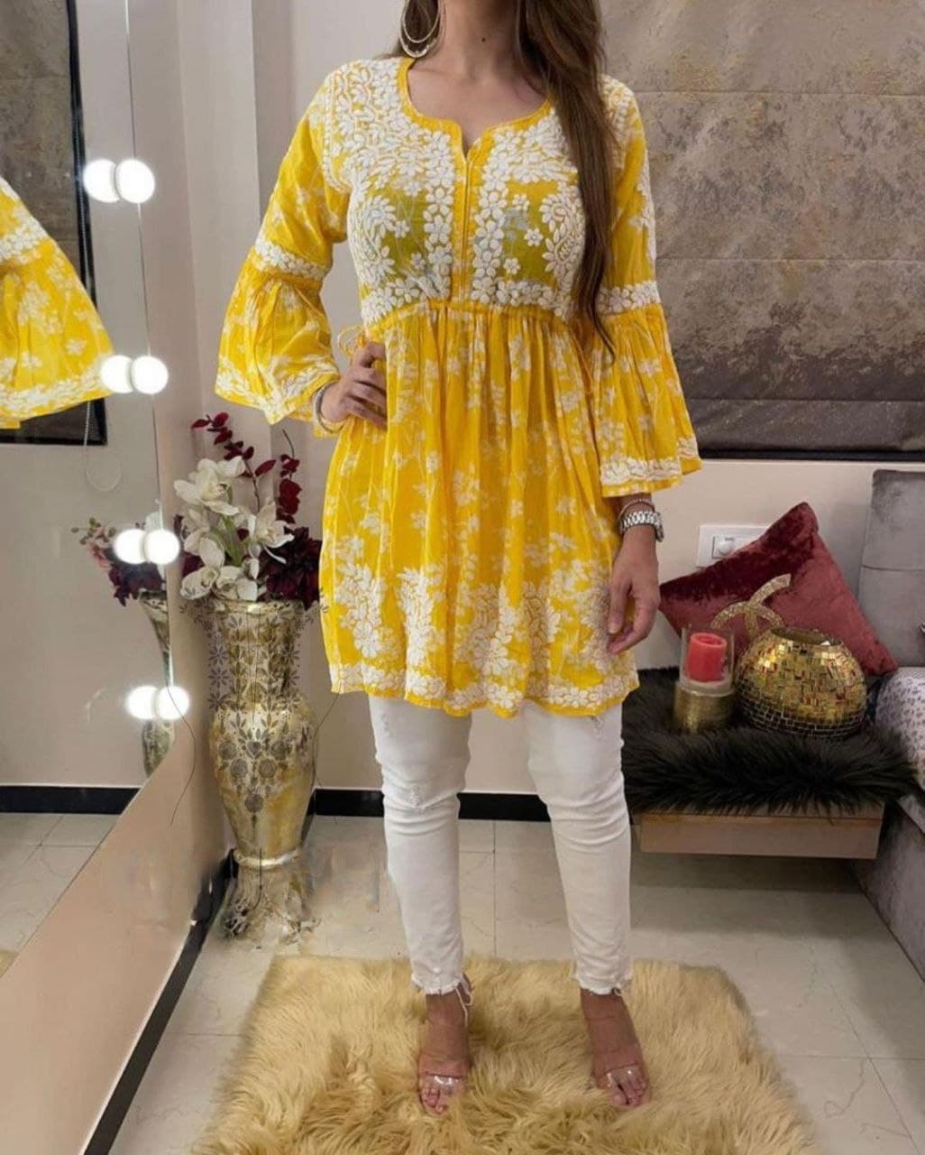 Exclusive Summer Collection Chikankari Kurti With Pant