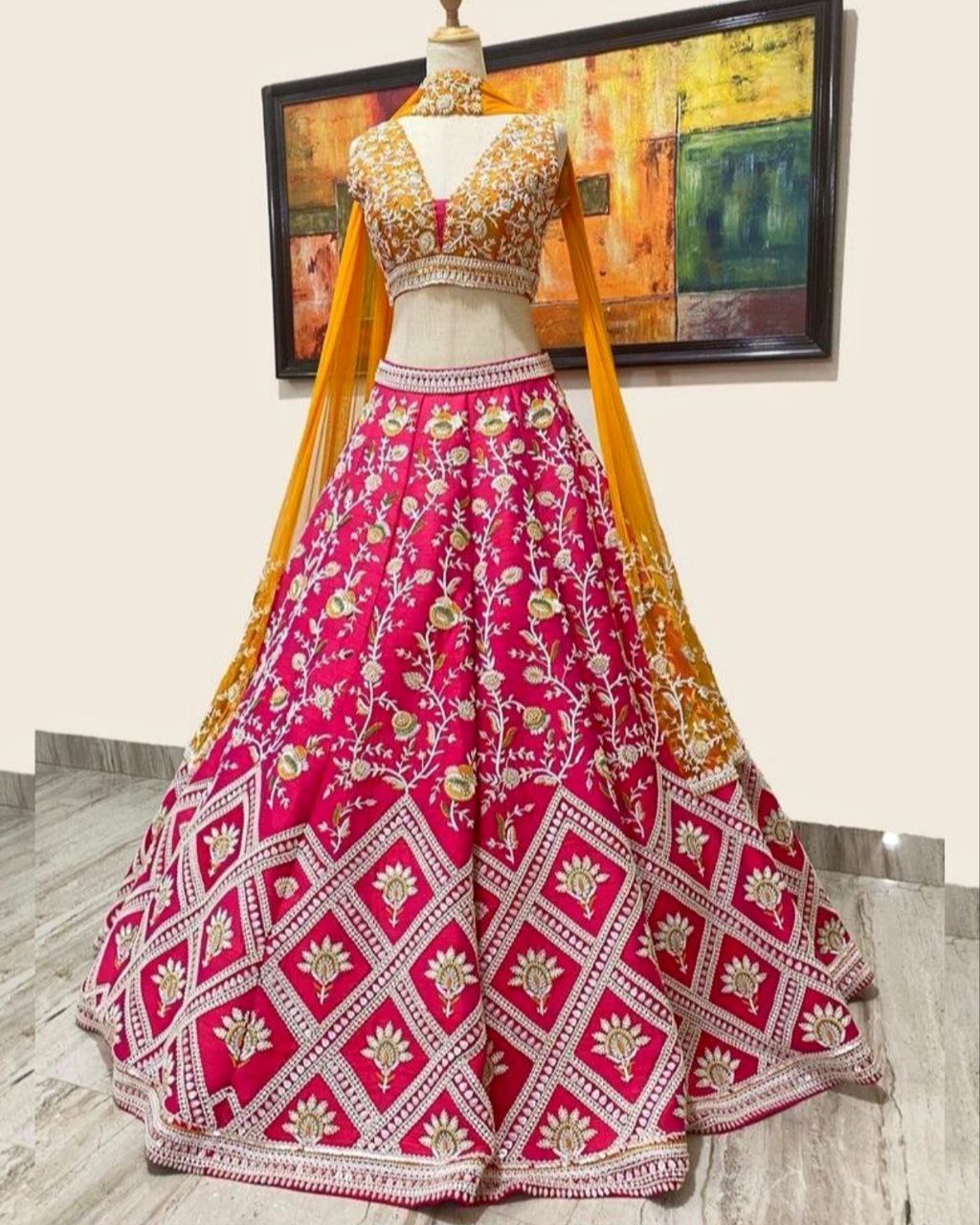 Buy White breezy lehenga crafted with thread embroidery work Online. –  Odette