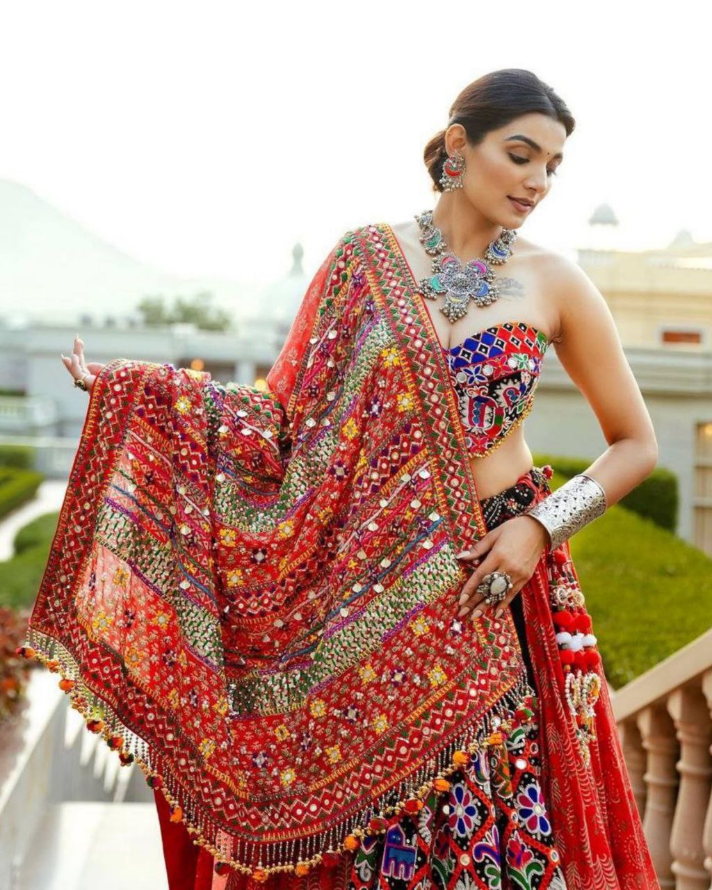 Red Silk Bridal Wedding Lehenga Choli With Heavy Embroidery AA114