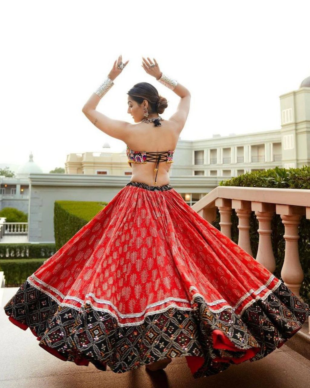 Red Lehenga Choli with Heavy Sequence Work for Wedding