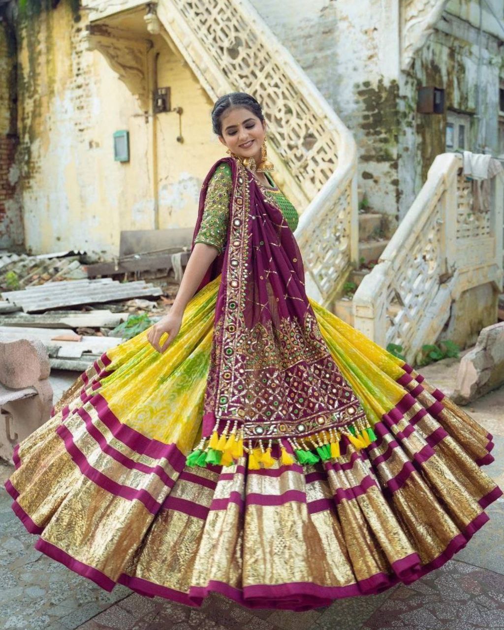 Amazing Yellow and Green Color Designer Lehenga Choli For Wedding |  Designer lehenga choli, Formal dresses long, Lehenga choli