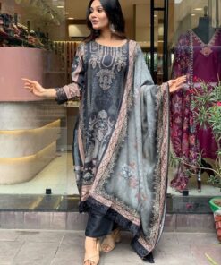 Exclusive Maslin Silk Digital Print Work Salwar Suit With Dupatta