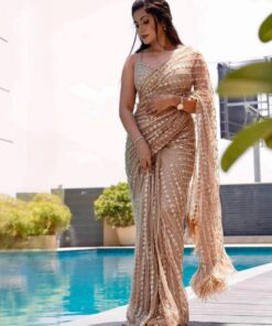 Exclusive Mono Net Sequence Work Saree With Blouse