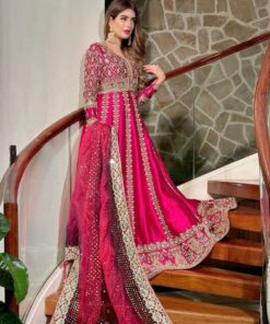 Exclusive Pink Chinon Silk With Sequence Work Anarkali Gown Suit With Dupatta